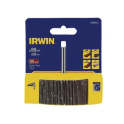 Irwin Lamellenschuurwiel Voor (accu)boormachine. Ø80mm. Lengte 30 Mm. Korrel 80. -Irwin 123 217