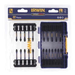 Irwin Impact Pro Schroefbitset Mixed 22-delig. Inclusief Schroefbithouder. In Tough Case. Heavy-duty. -Irwin 41 113