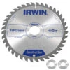 Irwin Cirkelzaagblad Ø190 Mm. Inclusief Reduceerringen Waardoor Geschikt Voor Asgat 16, 20 En 30 Mm, Vertanding 40T
