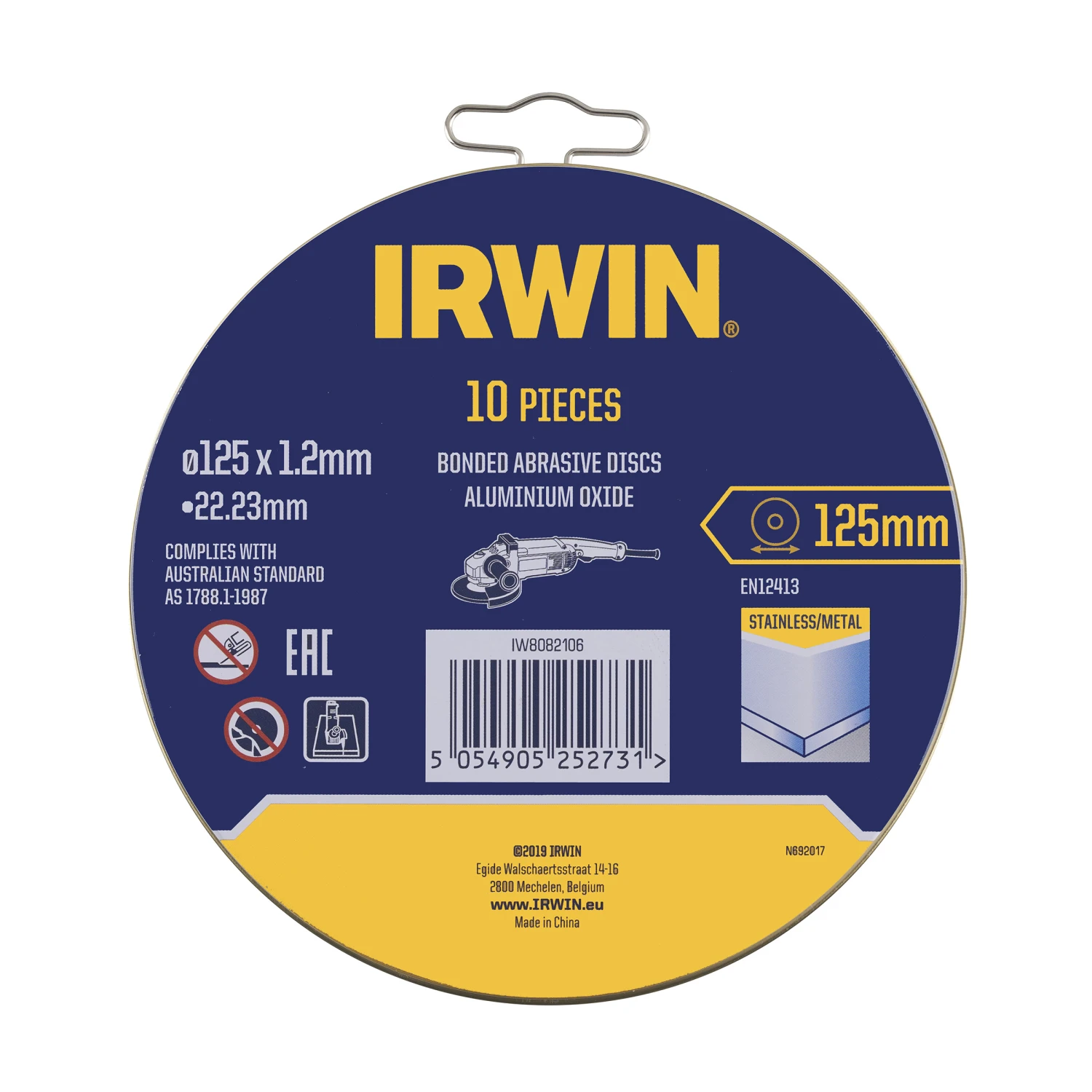 Irwin Pro Doorslijpschijven Ø125 Mm. Dikte 1.2 Mm. Voor Metaal. 10 Stuks In Blik. 1 Irwin Pro Doorslijpschijven Ø125 Mm. Dikte 1.2 Mm. Voor Metaal. 10 Stuks In Blik.